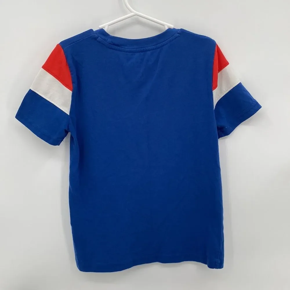 Abercrombie Kids Round Neck Short Sleeve Pullover Graphic Tee T-Shirt Blue 5/6
